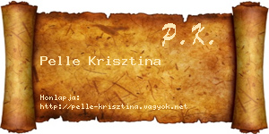 Pelle Krisztina névjegykártya