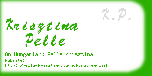 krisztina pelle business card